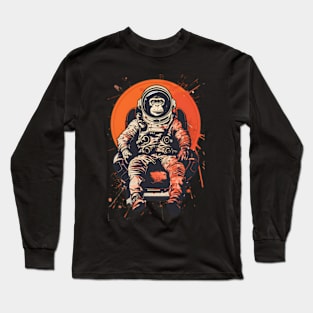 Space Travel Astronaut Monkey Astronaut Space Long Sleeve T-Shirt